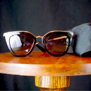 Prada PR 53SS Cat Eye Sunglasses, Havana Frames